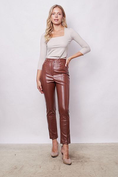 Jument Γυναικείο παντελόνι Light Lycra με ψηλή μέση και γερμανικές τσέπες - Μαύρισμα