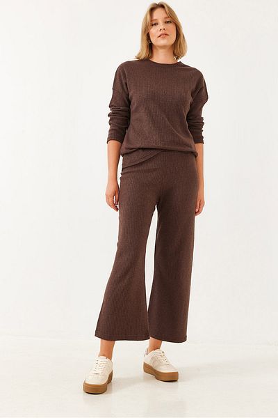 Bianco Lucci Γυναικείο Σετ με λαιμόκοψη Basic Bottom-Top 0036 60251871
