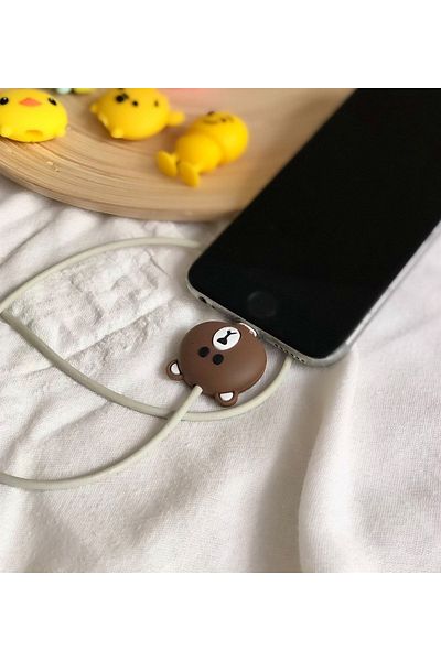 Gift Moda Cute Cable Protector Black Panda