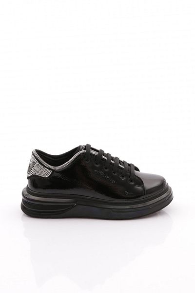DGN Pantofi Confort dama, model negru sifonat 25721097