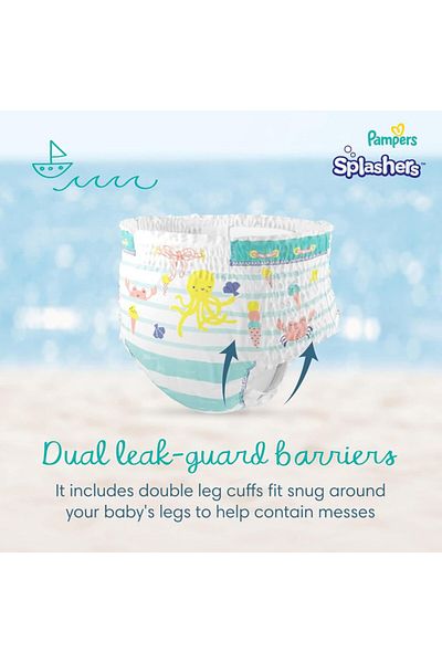 Pampers Splashers Swim Pants, Size 3-4, 6-12kg, Carry Pack, 12 Count.