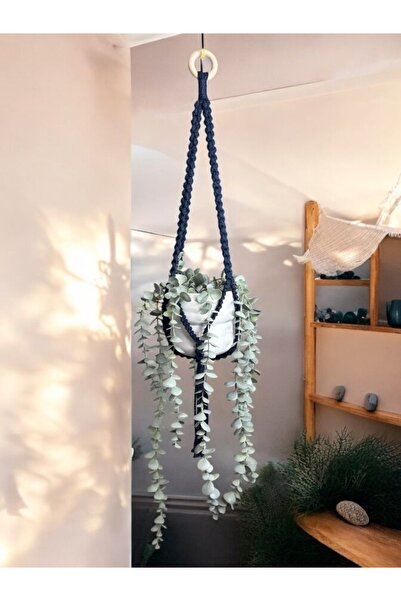 My Royal Macromes Makrome Balkon Saksı Askısı, Tavana Asılan Çiçeklik, Dekora...