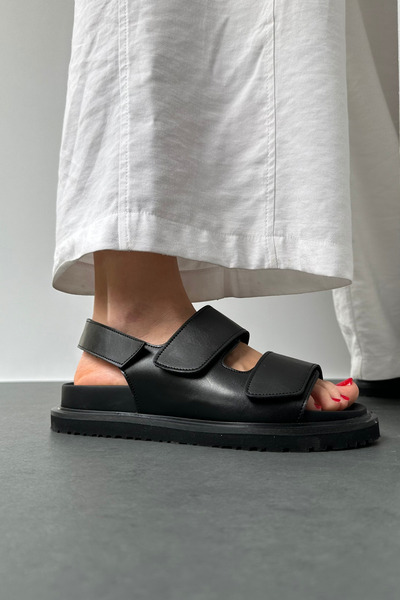 Mupa Shoes Μαύρα γυναικεία σανδάλια