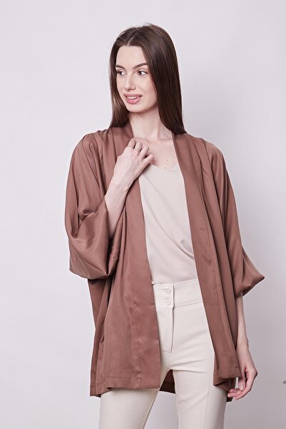 Jument 100% Ioyocell Fabric - Fluent Stylish Summer Cardigan and Trousers (Jument 40080)-Cocoa