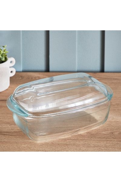 Home Box Taliona Glass Rectangle Casserole with Lid - 4.5 L