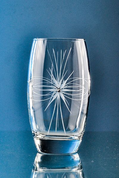 DECOCIA Pudgy 6 Pieces Large Size Water and Soft Drink Glasses 500cc Mira Patterned