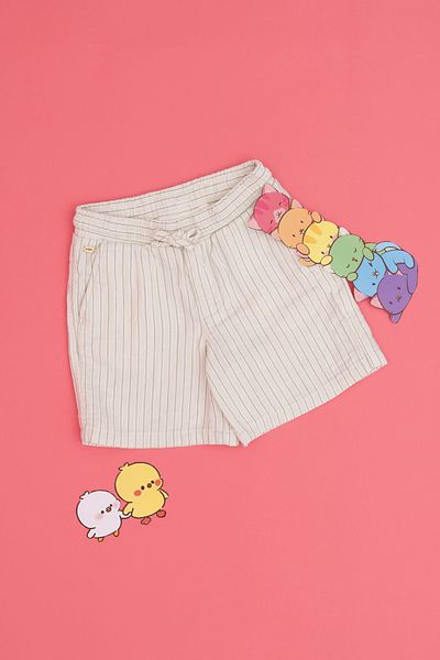 U.S. Polo Assn. Girl's Cream Woven Shorts 50282932 -Vr071