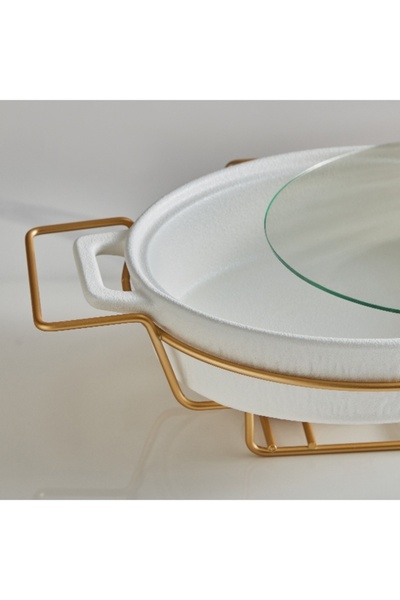 Home Box Celtic Oval Casserole with Candle Stand