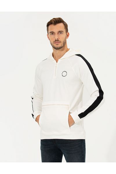 Pierre Cardin Φούτερ Ecru Regular Fit