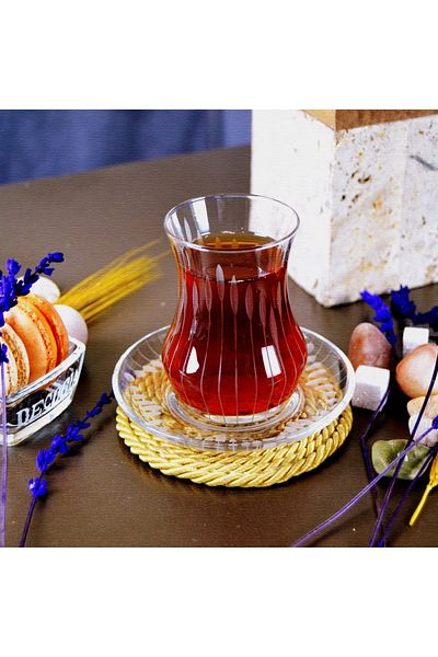 DECOCIA Afro 12 Piece Tea Set for 6 People 170cc Vega Patterned