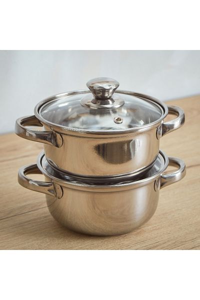 Home Box Marvel 2-Piece Casserole with Glass Lid Set - 16 cm