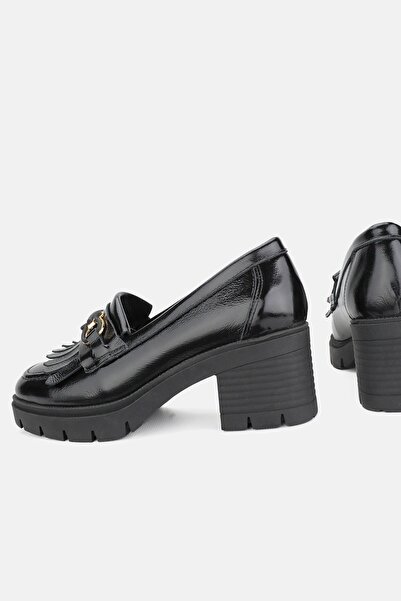TUNAELLİ ДАМСКИ ОБУВКИ С ТОК, ЧЕРНИ, ОТ ЕСТЕСТВЕНА КОЖА И ЛАЧЕНА КОЖА, РАЗМЕР 36-41