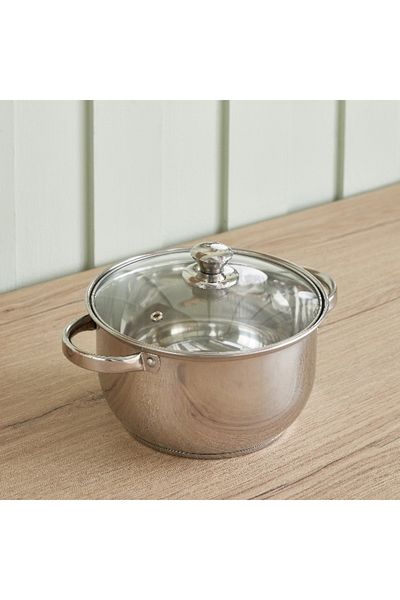 Home Box Stilo Stainless Steel Casserole with Lid - 22 cm