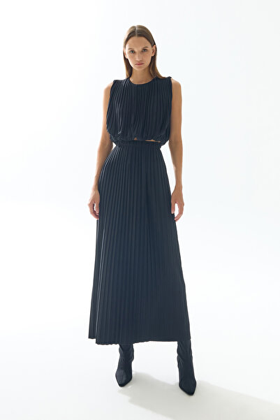 Jus De Pommes SİYAH PİLİSELİ BLUZ ETEK TAKIM