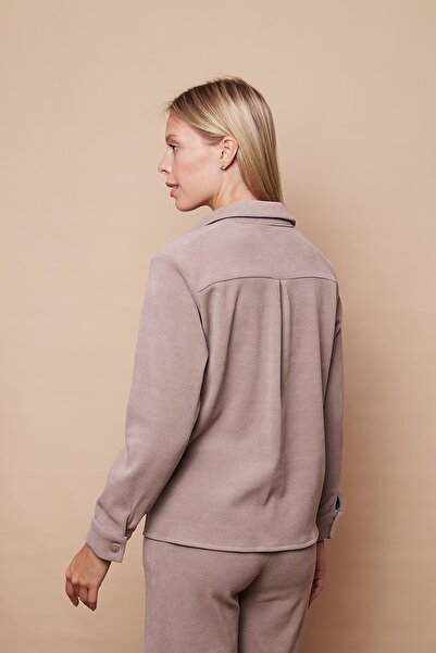 Jument Κοτλέ πουκάμισο για γυναίκες - μακρυμάνικο, σπαστό πλαϊνό πάνελ, Lycra - Be