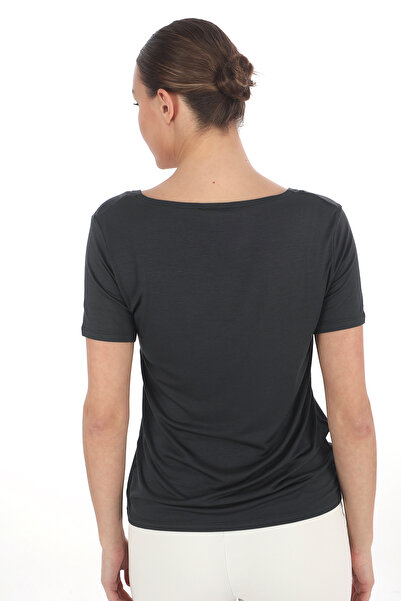 penyebizden Μπλουζάκι με λαιμόκοψη από βισκόζη και καπνιστό