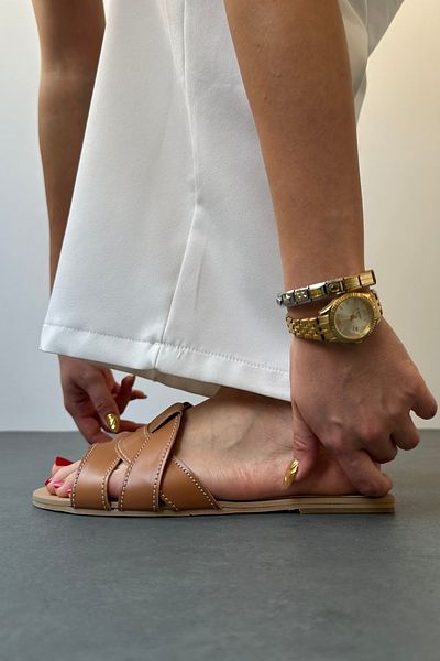 Mupa Shoes Tan γυναικείες παντόφλες