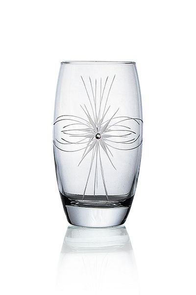 DECOCIA Pudgy 6 Pieces Large Size Water and Soft Drink Glasses 500cc Mira Patterned