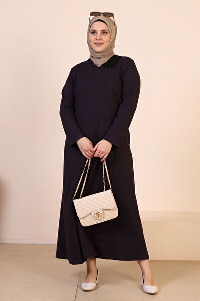 Ferace Γυναικείο φόρεμα Hijab Honeycomb Υφασμάτινο Ζακάρ Μητρικό Δαμάσκηνο