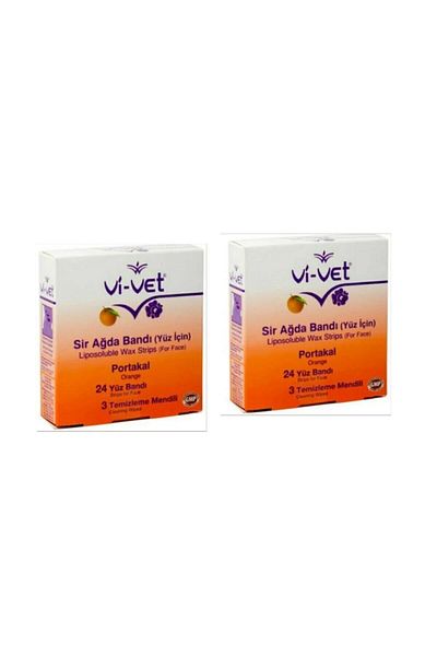Vi-vet Vivet Face Waxing Tape Orange 24 Pieces 2 Pieces