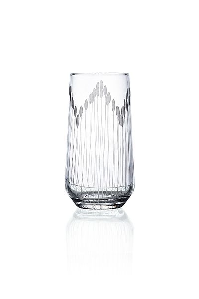 DECOCIA Kazaan 6 Pieces Large Size Water and Soft Drink Glasses 470cc Vega Patterned