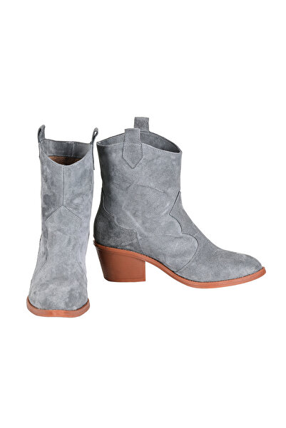 Moosefield Hakiki Deri Kadın Gri Bot