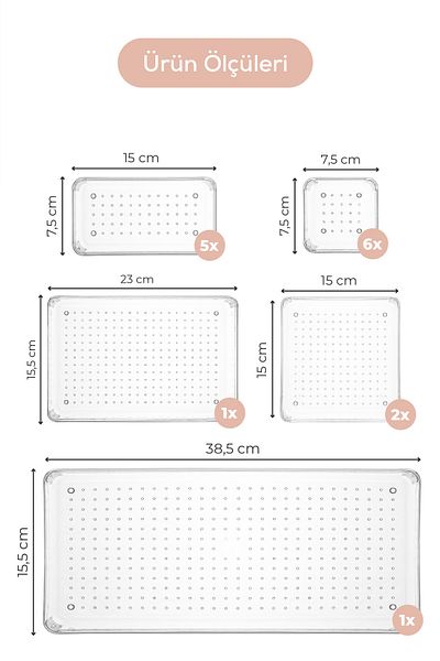 Evlinya Organizer συρταριών 15 - Αξεσουάρ καλλυντικών κοσμημάτων Organizer πολλαπλών χρήσεων