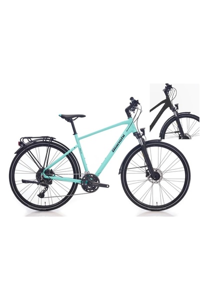 Bianchi NEWTOURER CUES ERKEK ŞEHİR BİSİKLETİ 470H HD 28 JANT 20 VİTES ATD500 CELESTE MAT GRAPHITE GL