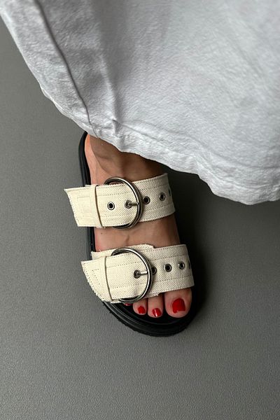 Mupa Shoes BEIGE LINEN Women's Slippers