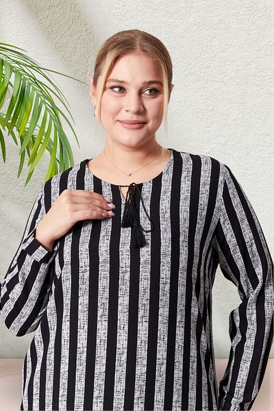 Ferace Large Size Stringed Summer Tunic - Women's Hijab Clothing