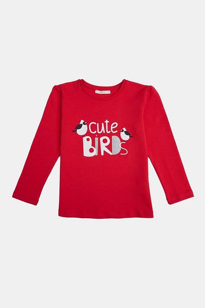 Eros 29583 Ecru Red Cotton Long Sleeve Girl's Pajama Set