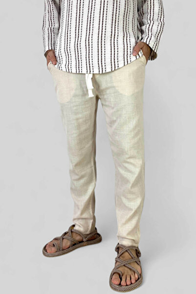 Alışveriş Sokağı Παντελόνι από λινό - 100% βαμβάκι