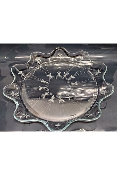 DECOCIA 32 Cm Glass Fruit Bowl and Presentation Plate