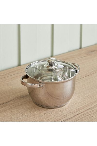 Home Box Stilo Stainless Steel Casserole with Lid - 20 cm