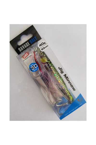 Savage Gear 3D Jig Minnow 40 gr 9,3 cm Jig Yem - Green Mackerel