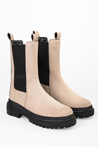 Shoeberry Γυναικείες μπότες Gaze Beige Suede