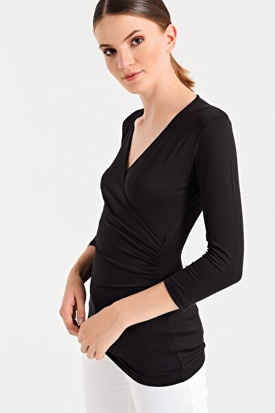 Jument Μπλούζα με μανίκια Capri με διπλό στήθος