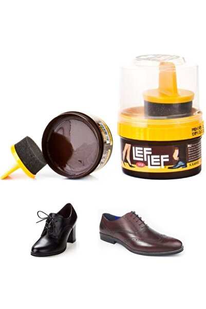 Nuri Leflef Pratik Cilalı Krem Koyu Kahve Ayakkabı Bakım Boyası 50 ml