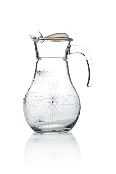 DECOCIA 1800cc Pudgy Kesme Cam Sürahi Mira Desenli