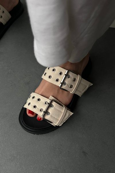 Mupa Shoes BEIGE LINEN Women's Slippers