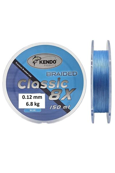 Kendo Κλασικό κορδόνι ψαρέματος 8x 0,12mm 150m Μπλε Πλεκτό