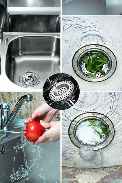 Mapple Home 2-piece Stainless Metal Kitchen and Bathroom Drain - Strainer and Garbage Plug Hole