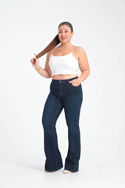 LACARINO 7579 بنطال جينز نسائي Cındy Xl