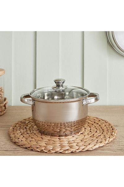 Home Box Stilo Stainless Steel Casserole with Lid - 20 cm