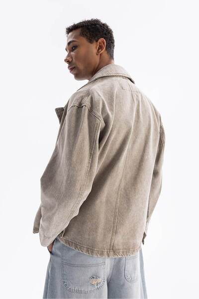 GIESTO Бежевий джинсовий піджак
