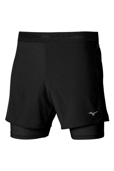 MIZUNO Ανδρικό μαύρο σορτς - 2In1, Er 5.5 Model