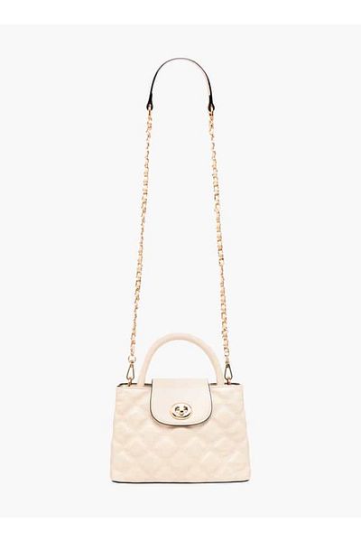 Celeste Quilted Tote Bag with Detachable Strap and Flap Closure