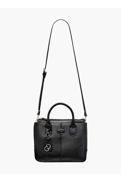 Celeste Solid Tote Bag with Detachable Strap and Zip Closure