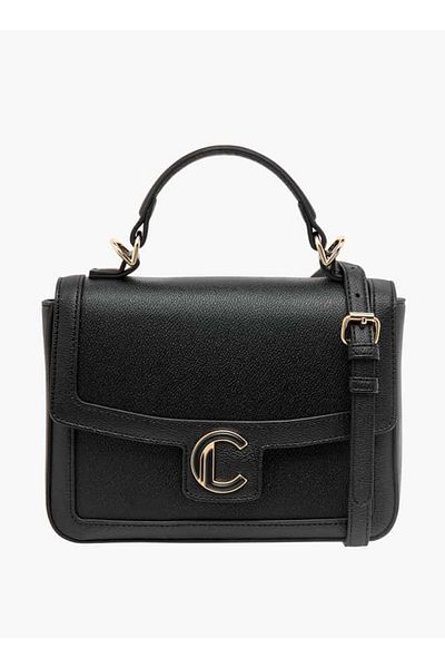 Le Confort Monogram Print Crossbody Bag with Flap Closure and Strap