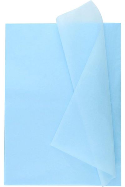roco paper ورق قطيفة بيبي بلو - 25 عبوة مقاس 50 × 70 سم، تغليف الهدايا والزهور